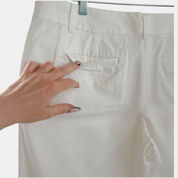 Ann Taylor Loft 12 white bermuda shorts 100% cotton - Picture 5 of 13